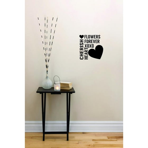 xoxo furniture slotted angle custom wall decal sticker cherish flowers forever xoxo heart holiday seasonal quote home decor 14x28 xoxo furniture slotted angle custom wall decal sticker cherish flowers forever xoxo heart holiday seasonal quote home decor 14x28